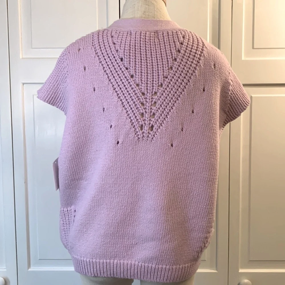 Dear John lavender sz L v neck knit sweater vest